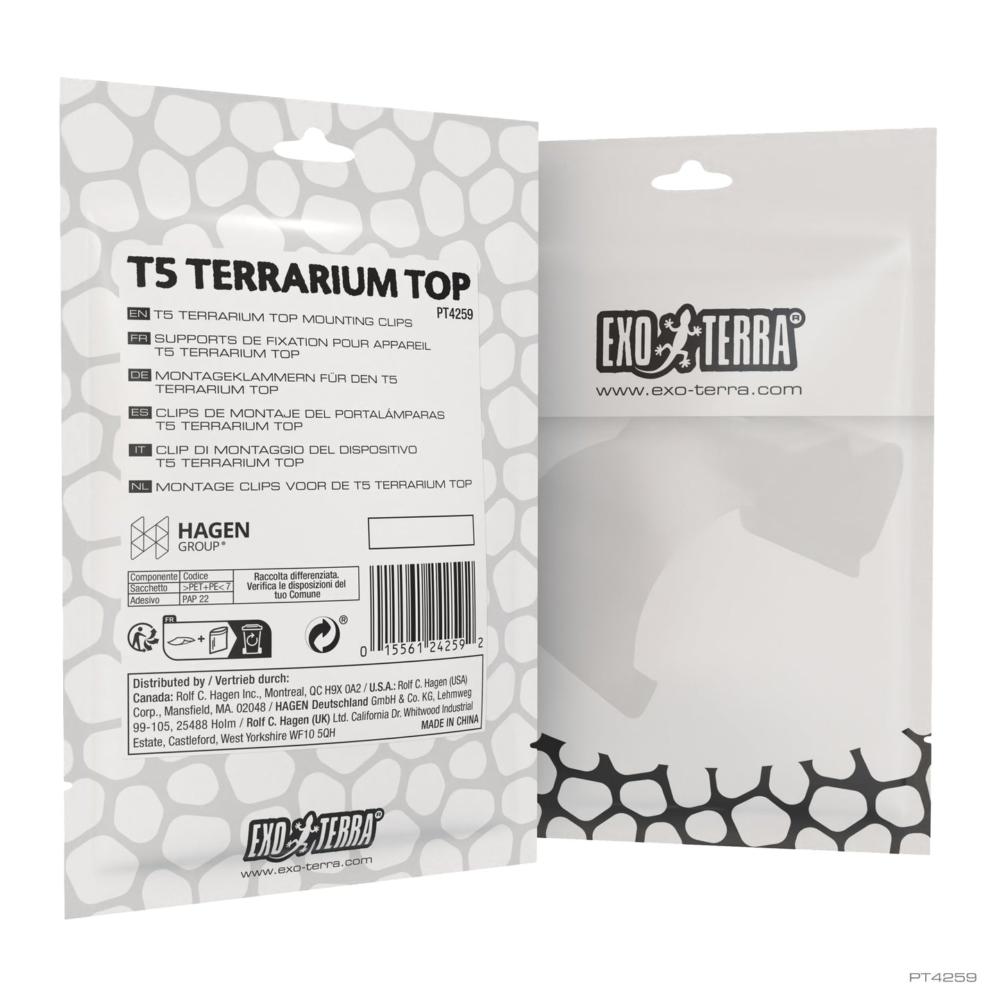 T5 Terrarium Top Mounting Clips - 2 Pk Exo Terra
