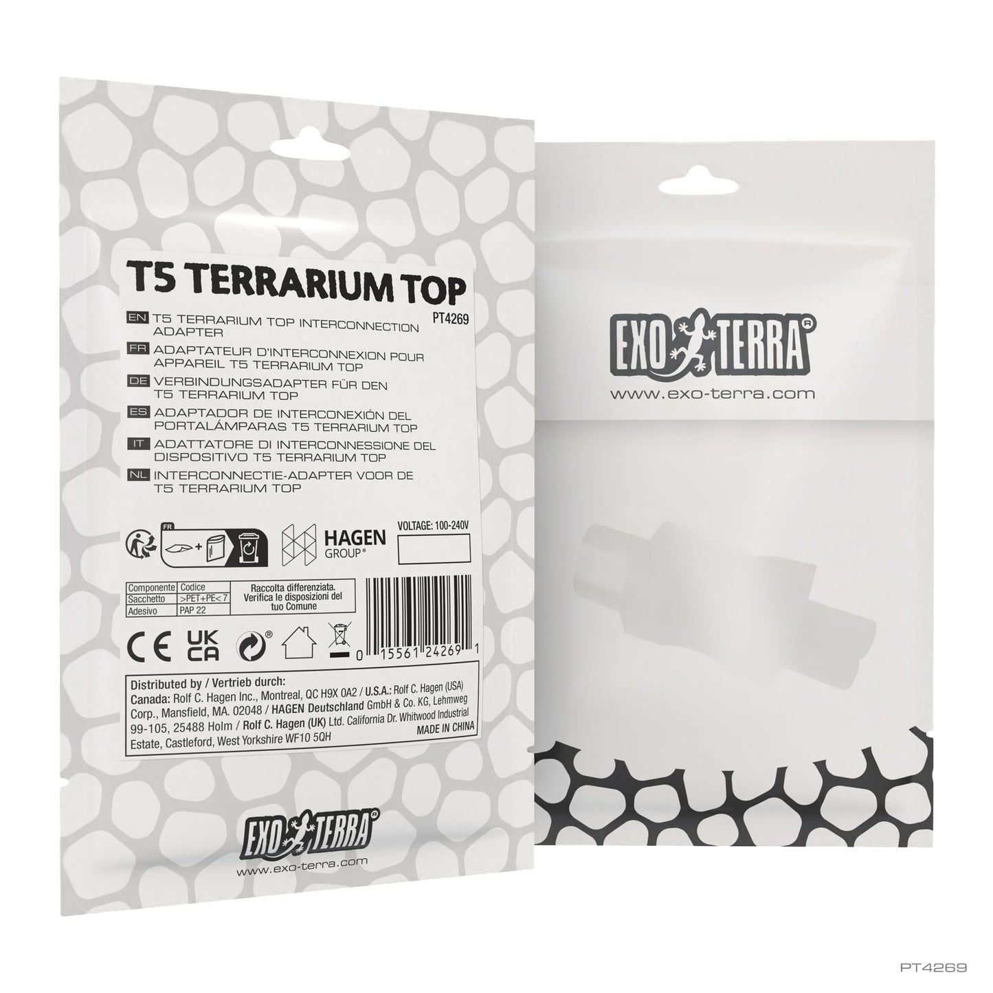 T5 Terrarium Top Interconnection Adapter Exo Terra