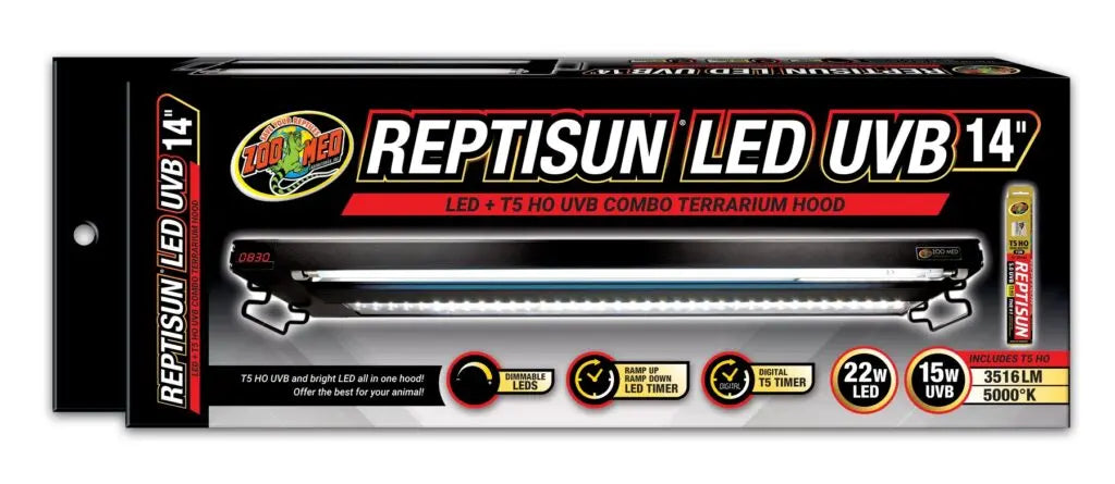 ZM Reptisun LED UVB Combo Hood with Sunrise Sunset - All Reptiles