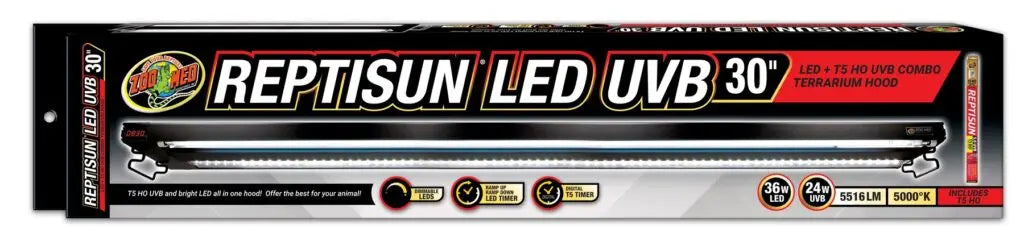 ZM Reptisun LED UVB Combo Hood with Sunrise Sunset Zoo Med