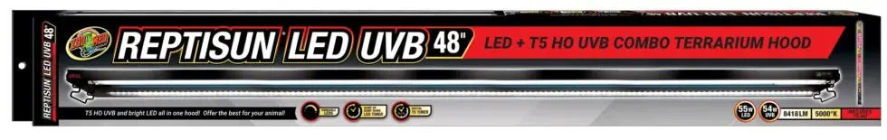 ZM Reptisun LED UVB Combo Hood with Sunrise Sunset Zoo Med