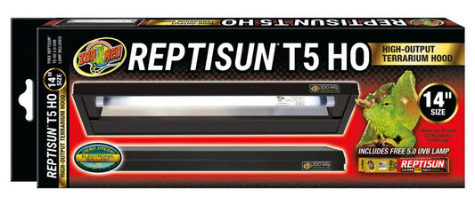 ReptiSun T5 HO Terrarium Hood - 5.0 Bulb Zoo Med