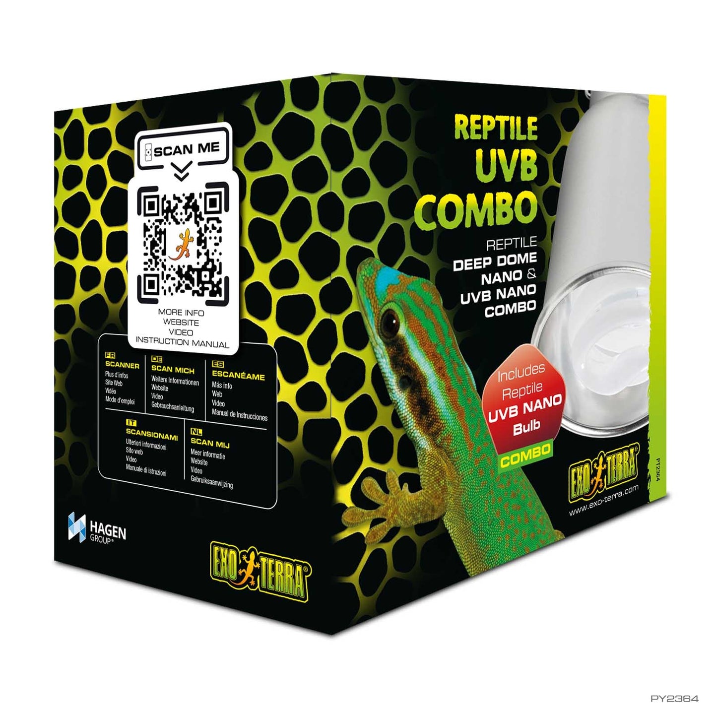 Exo Terra Deep Dome Fixture and UVB Combo NANO Exo Terra