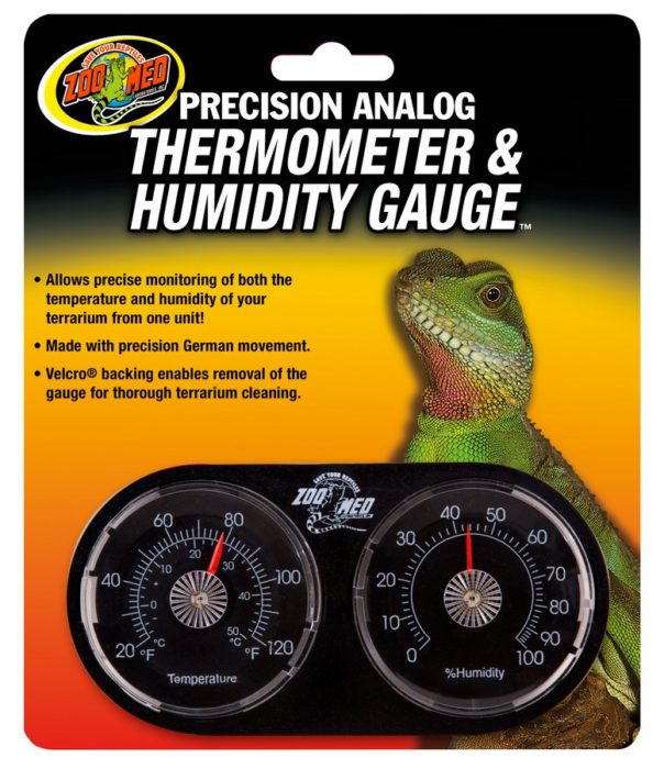 Precision Analog Thermometer & Humidity Gauge Zoo Med