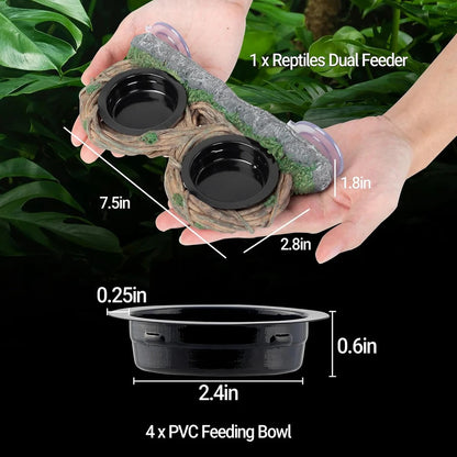 ReptiZoo Vine Ledge Double Feeder