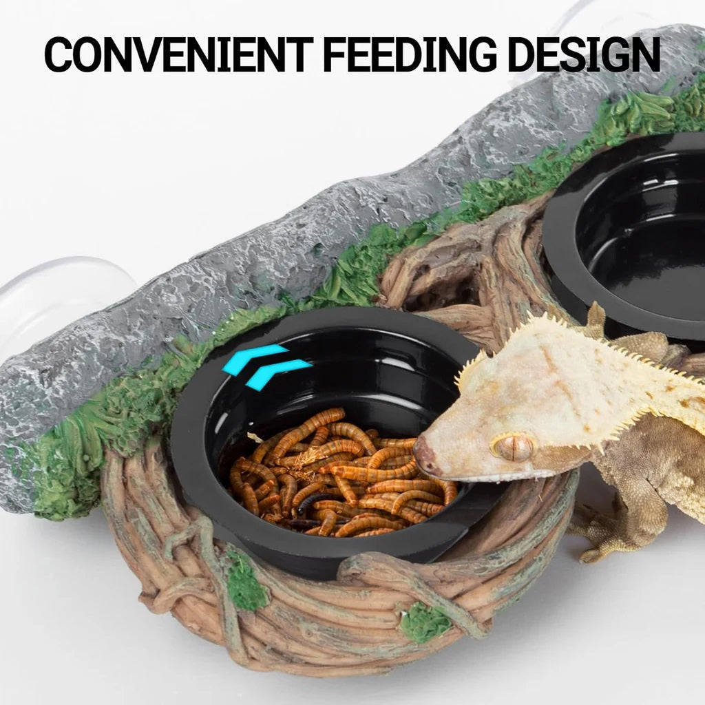 ReptiZoo Vine Ledge Double Feeder