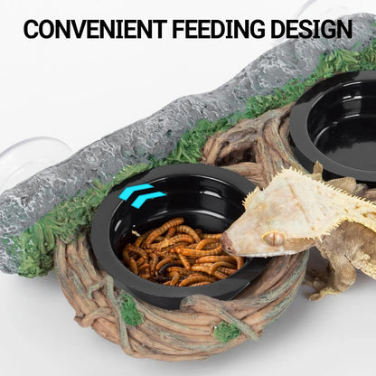 ReptiZoo Vine Ledge Double Feeder