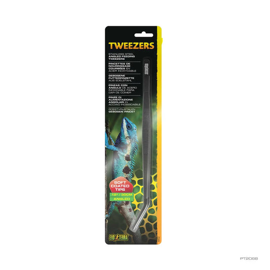Exo Terra Stainless Steel Angled Feeding Tweezers - 12"