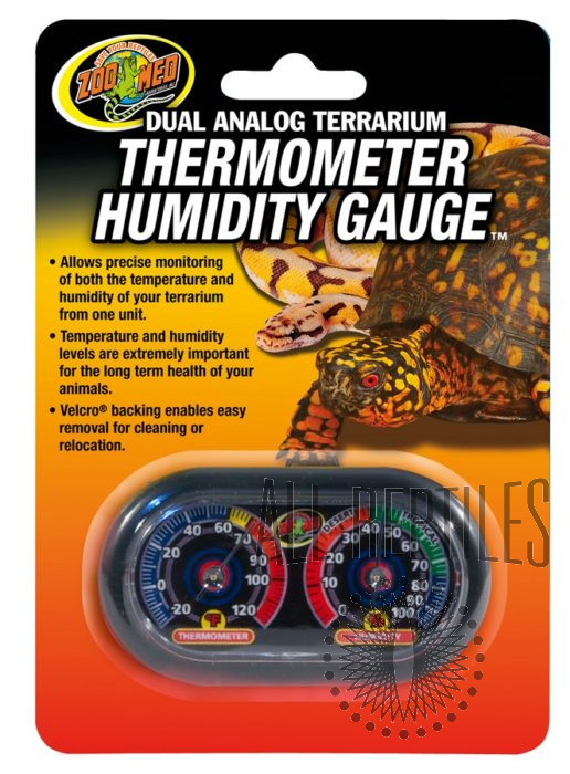 ZM Dual Analog Terrarium Thermometer/Humidity Gauge